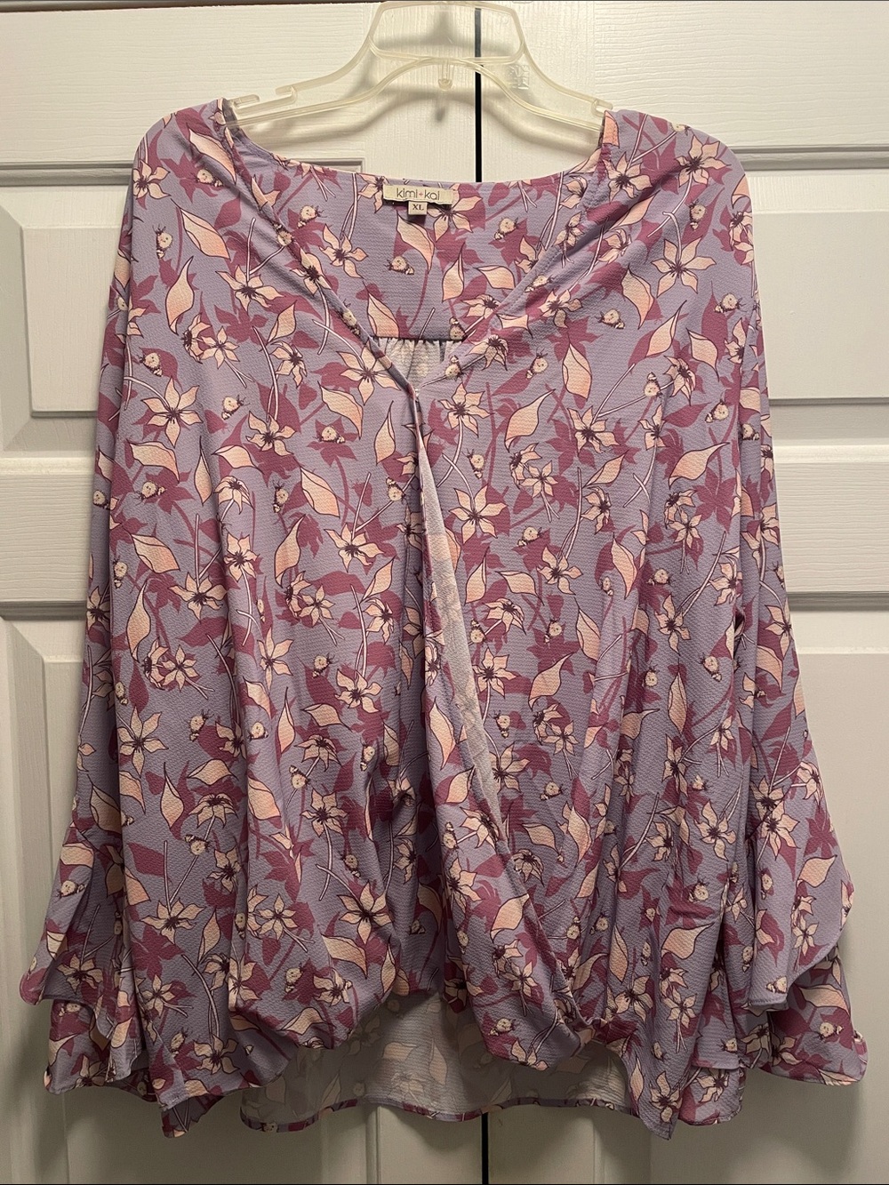 Kimi and Kai Lavender & Pink Floral Top